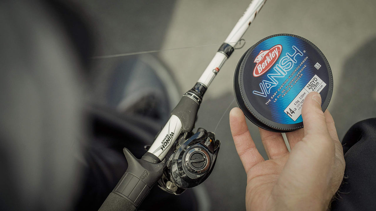 Berkley Vanish® Leader Material, Clear, 20lb | 9kg, 40yd | 36m Fluorocarbon Fishing Line, Suitable for Freshwater Environments