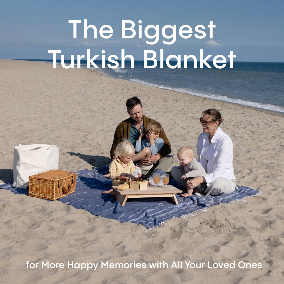 WETCAT Turkish Beach Blanket Sandproof (82"x82") 100% Turkish Cotton, Made in Turkey - Sand Free, Ultra Soft, Extra Large Throw for Picnic – Mint Green