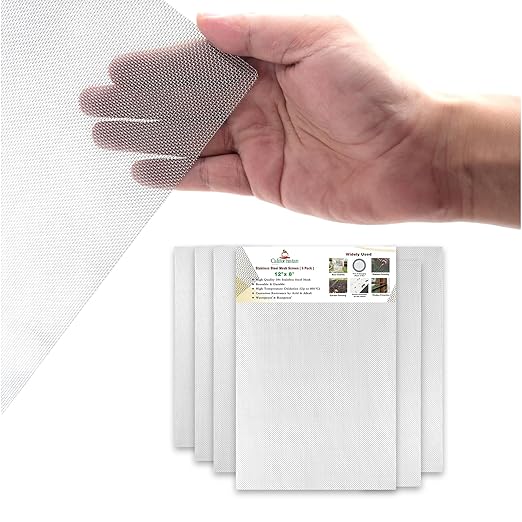6-Pack Wire Mesh Screen 12×8 Inch – 20 Mesh Stainless Steel Durable, Smooth