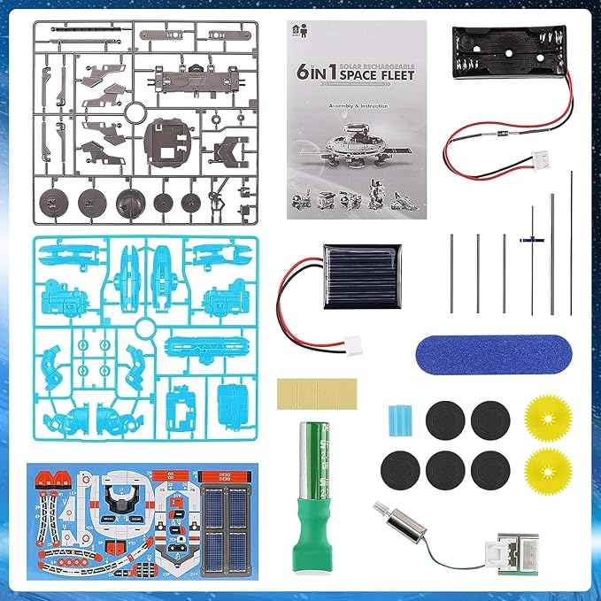 STEM Projects for Kids Ages 8-12, Science Kits, Solar Space Toys Gifts for 8-14 Year Old Teen Boys Girls, 120Pcs Building Experiments Robots for Teenage Ages 9 10 11 12.