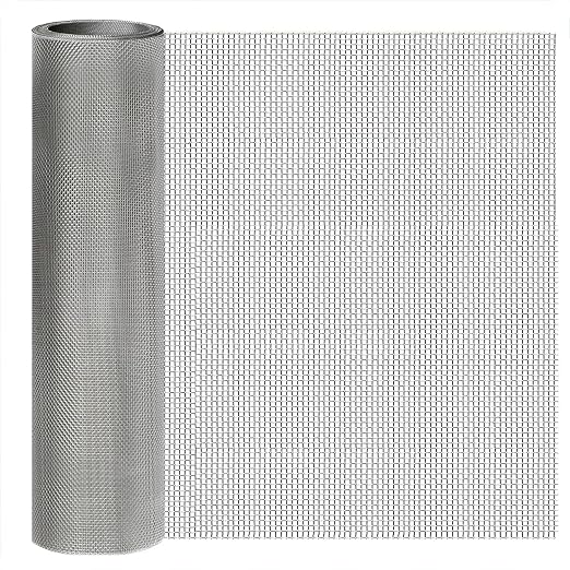 Stainless Steel Mesh Screen 8Mesh 304, 15.7" x 47.2" Metal Mesh Screen