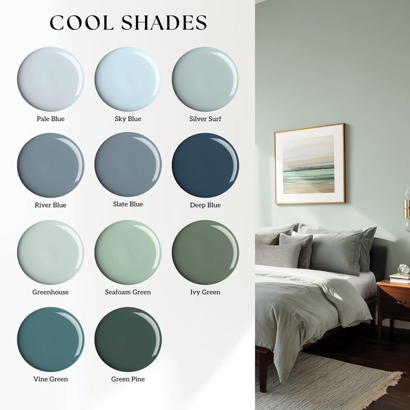 EVOLVE Interior Paint & Primer, Satin (Silver Surf), 1 Gallon – Available in 50+ Colors, One-Coat Coverage, Excellent Hide, Low VOC, Low Odor, Washable Interior Paint