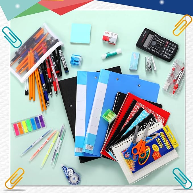 Gilprop 81 Pcs School Supply Kit with Backpack Back to School Supplies Bundle Bulk School Essentials for Elementary Middle High School Students Includes Folders Notebooks Pencils and More(Blue)