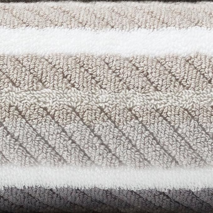 Tommy Bahama - Bath Towels Set, Highly Absorbent Cotton Bathroom Decor, Fade Resistant (Ocean Bay Grey, 3 Piece)