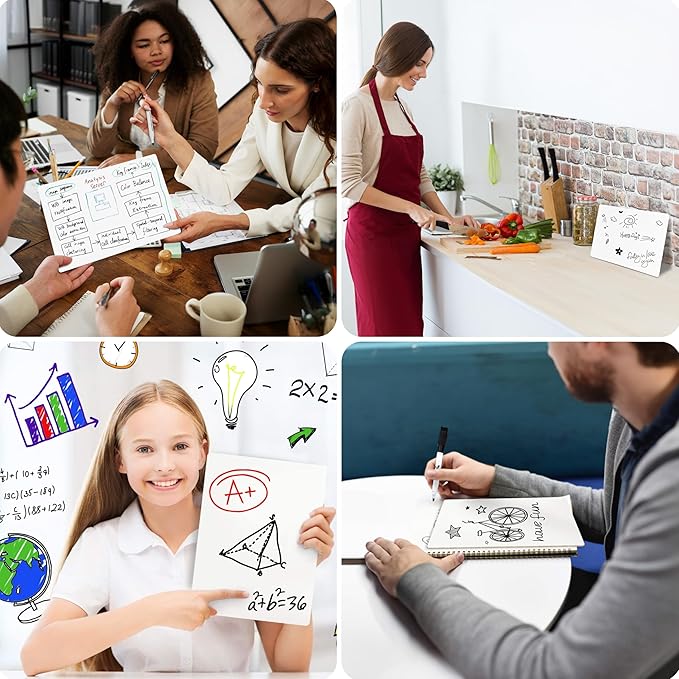 Mini Dry Erase Board for Kids, 3-Pack - 9x12-Inch Small White Boards for Students and Teachers - Double-Sided, Portable, and Easy-to-Clean Writing Boards for Classroom, Office, or Home