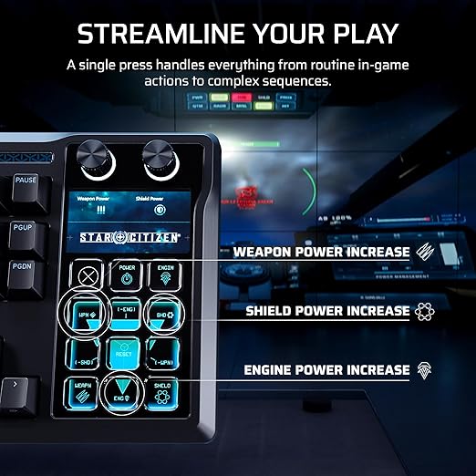 Corsair Galleon 100 SD RGB Mechanical Wired Gaming Keyboard – QWERTY US, Stream Deck-Integrated, Pre-Lubed MLX Pulse Thocky Hotswappable PBT Double-Shot Switches, FlashTap SOCD, 8,000Hz – Black