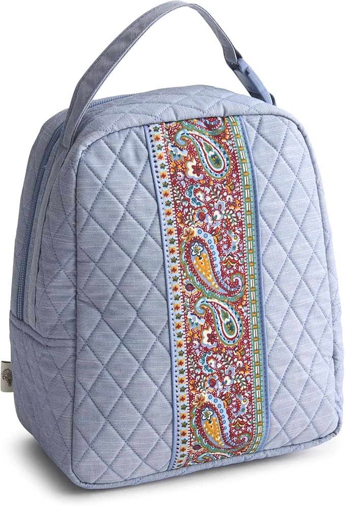 Premium Cotton Large Lunch Bag, Chambray, One Size