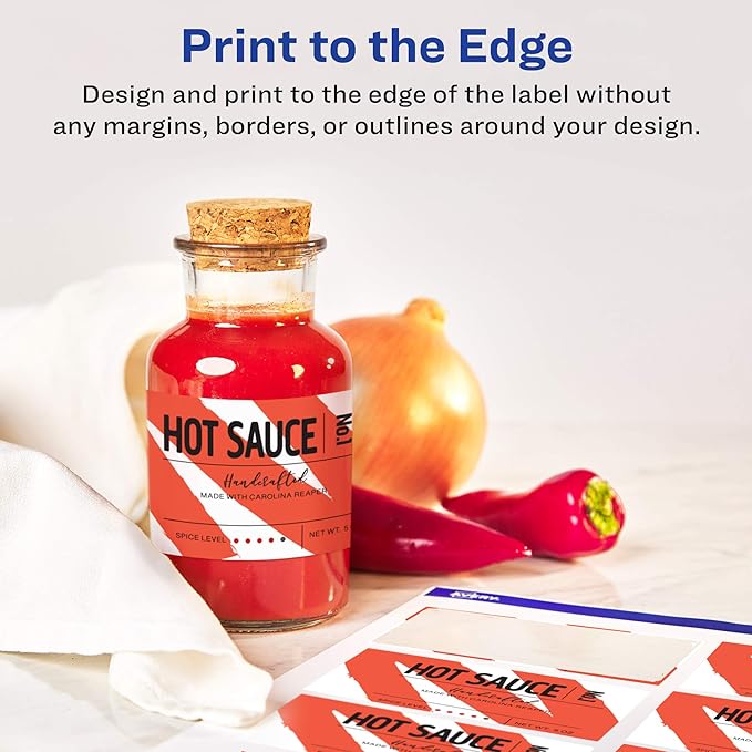 Avery Matte White Rectangle Labels, Sure Feed Technology, 2" x 3", 400 Matte White Printable Labels