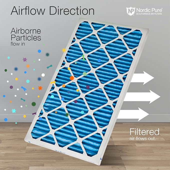Nordic Pure 16x25x1 Pleated MERV 7 Air Filters 6 Pack