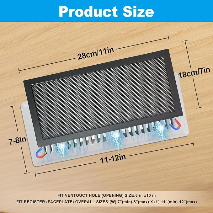 4-Pack 7"x11" Powerful Magnetic Vent Covers