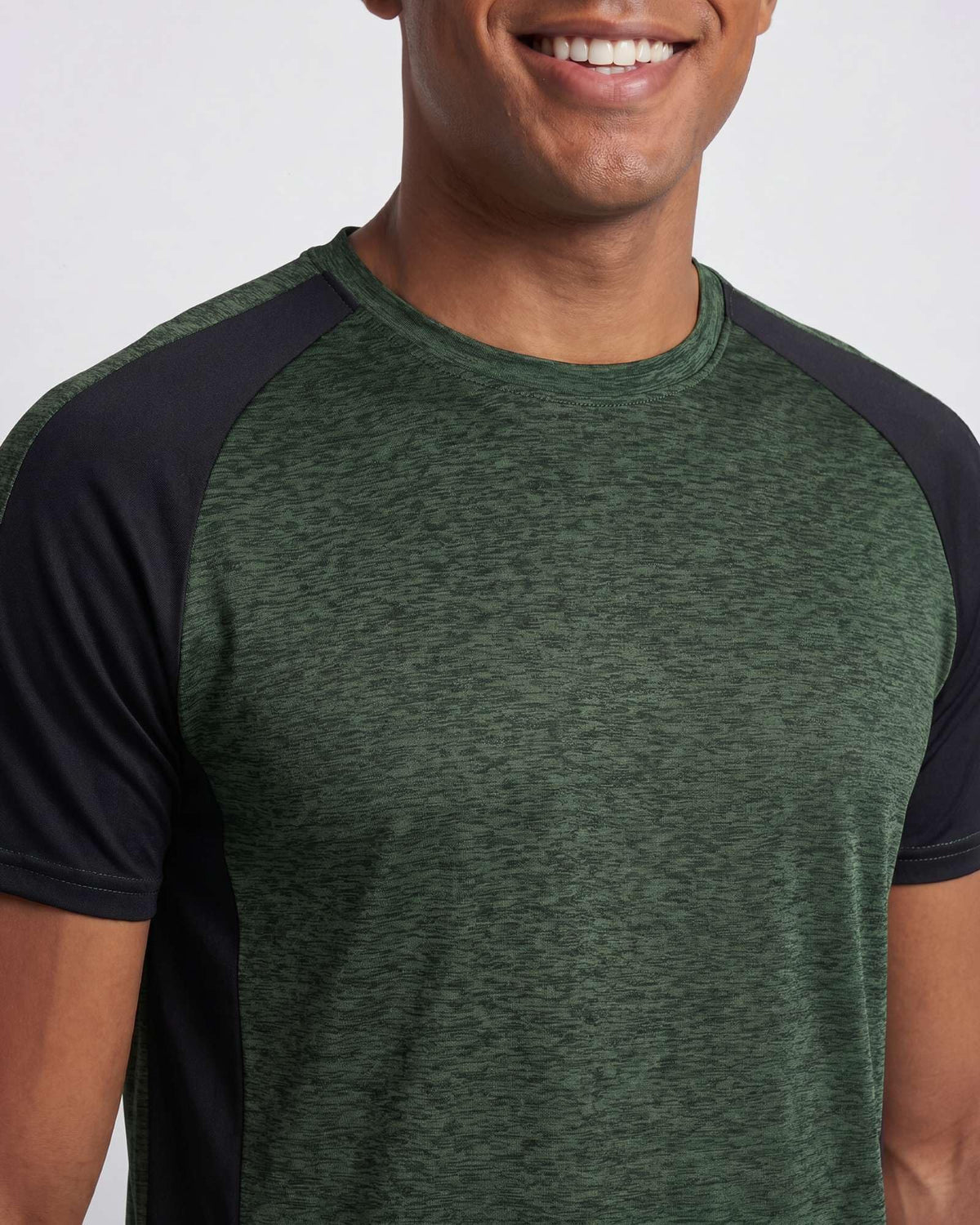 Real Essentials 5 Pack: Men's Dry-Fit Short Sleeve Crew Neck T Shirts Fitness Running Gym Workout Cool Exercise Athletic Tee, Set 13, Large