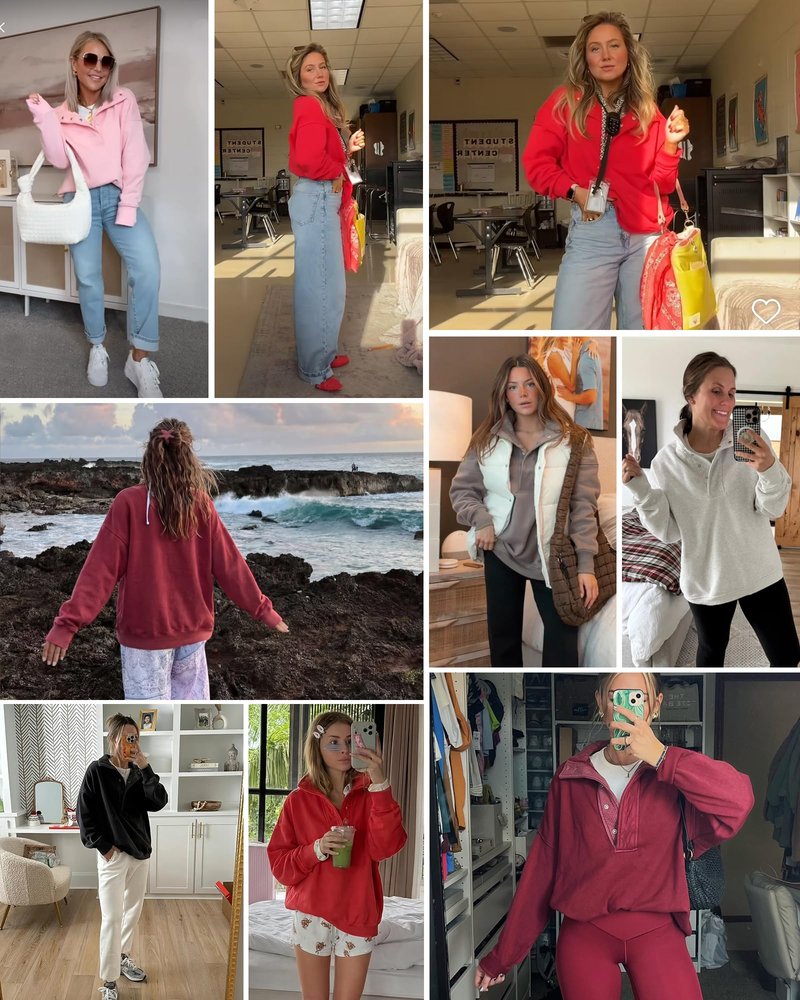 Gacaky Sweatshirt for Women Oversized Casual Long Sleeve Button Henley Neck Pullover Tops Fashion Outfits Clothes Army Green S