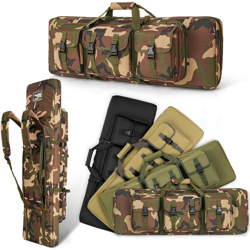 DULCE DOM 36 inch Double Case Soft Bag Gun Case, Perfect for Pistol Storage and Transportation, All Around Shooting Range Rifle Backpack, Indoor Outdoor