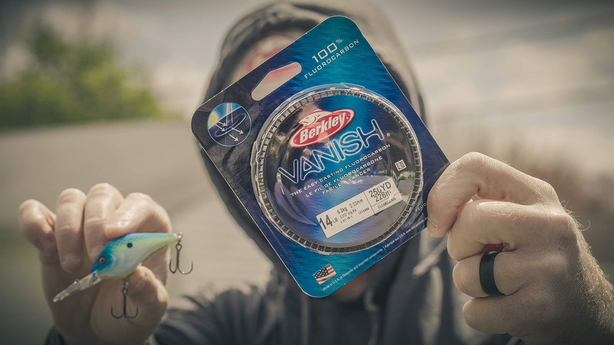 Berkley Vanish® Leader Material, Clear, 20lb | 9kg, 40yd | 36m Fluorocarbon Fishing Line, Suitable for Freshwater Environments