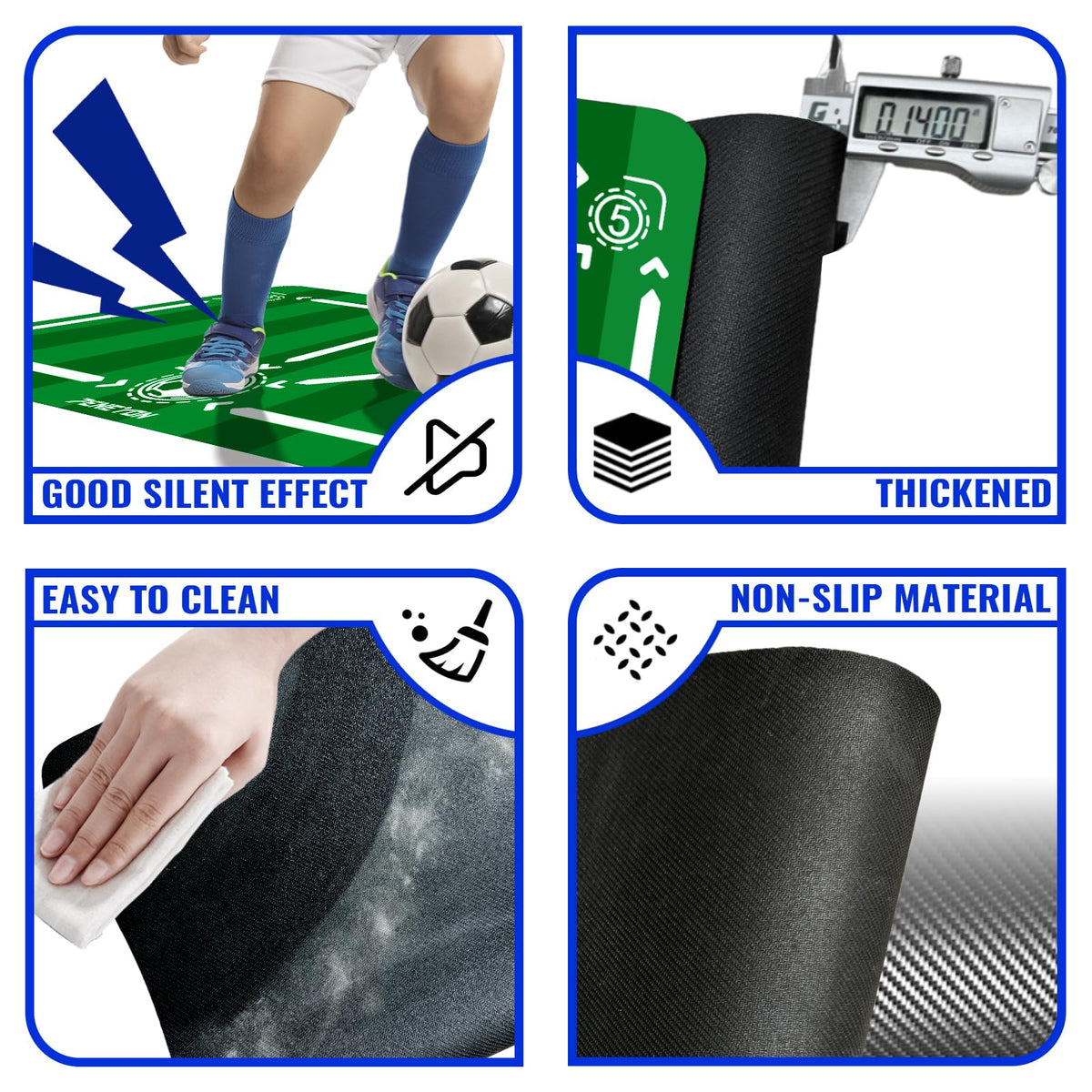Soccer Training Equipment,Soccer Training Mat Improve Strength,Agility and Coordination,Anti-Slip Silent Absorption Soccer Footwork Training Mat,Soccer Trainer for Indoor/Outdoor Drills