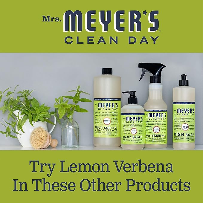 Mrs. Meyer's Dryer Sheets, Fabric Softener, Reduces Static, Infused with Essential Oils, Lemon Verbena, 80 Count