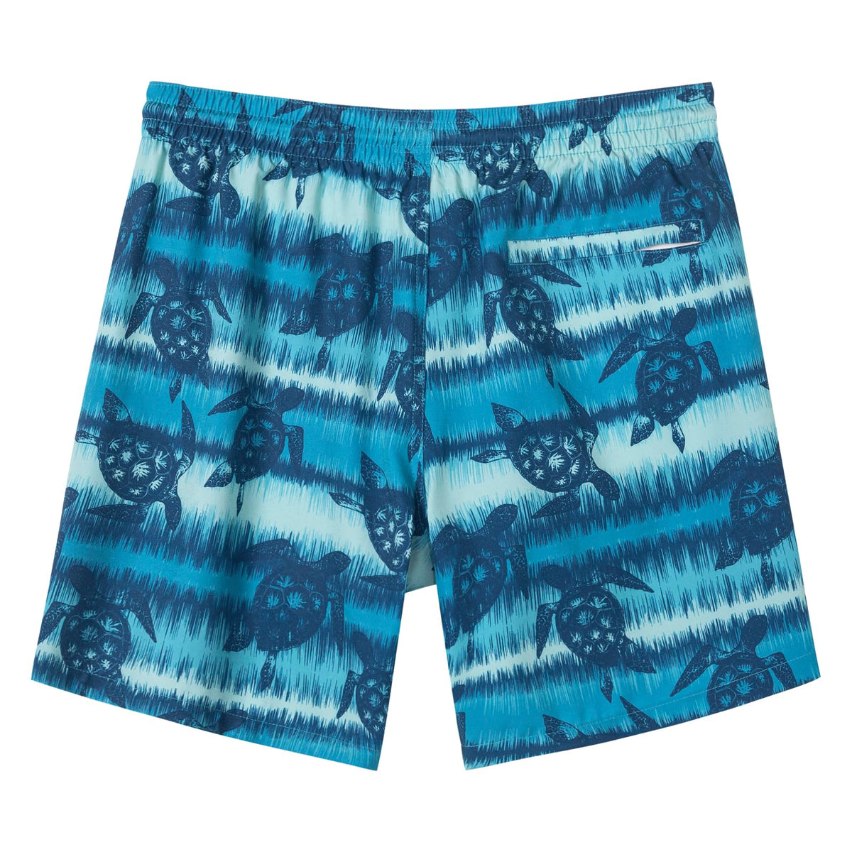 SURF CUZ Mens Swim Trunks with Compression Liner Quick Dry Swim Shorts 7" Swimming Trunks Stretch Bathing Suit Zipper Pockets,Turtle Tide,L