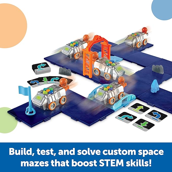 Learning Resources Space Rover Deluxe Coding Activity Set - Robotics for Kids, STEM Interactive Programming, Scientific Toys, Critical Thinking, Engineering Gift, Games for Boys and Girls