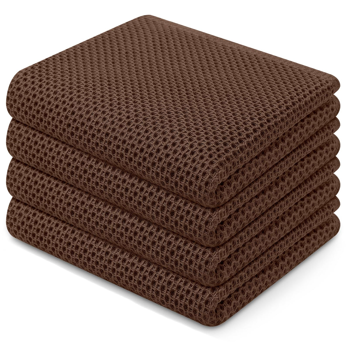 Homaxy 100% Cotton Waffle Weave Kitchen Dish Cloths, Ultra Soft Absorbent Quick Drying Dish Towels, 12 x 12 Inches — 12 x 12 - 12 Pack — 13 X 28 - 4 Pack
