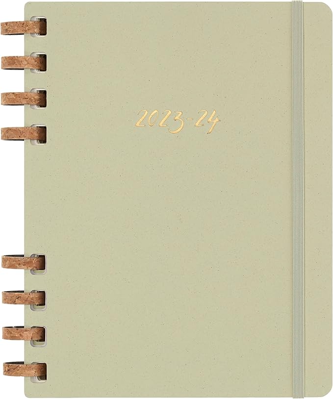 Moleskine 2024 Spiral Academic Planner, 12M, Extra Large, Crush Kiwi, Hard Cover (7.5 x 10)