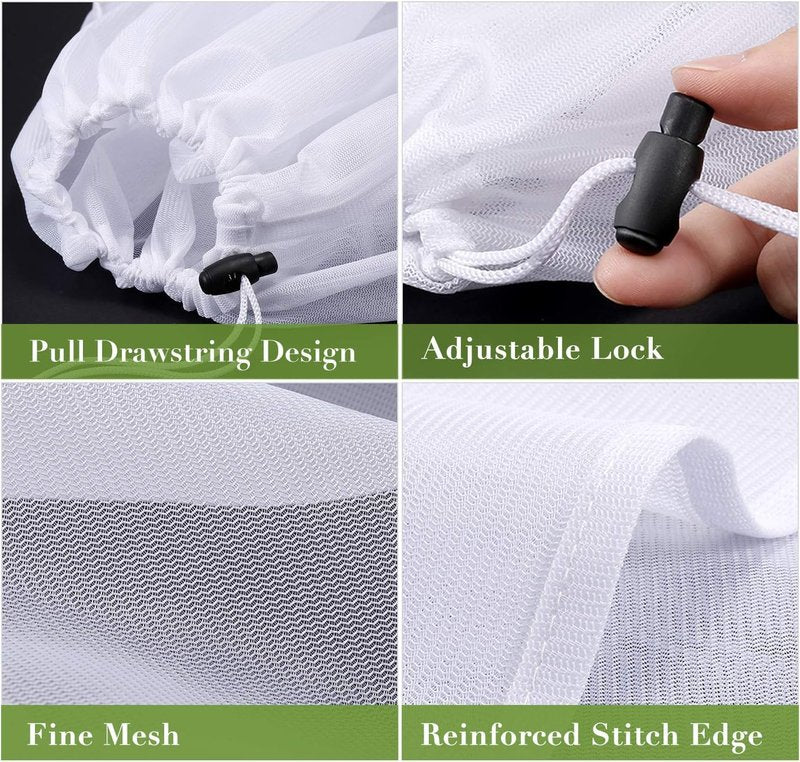 5 Pack Brew Bags Reusable, Extra Large 26"x22" Fine Mesh Strainer Bag for Home Brewing Hops Grains Wine Beer Making Drawstring Straining Brew in a Bag