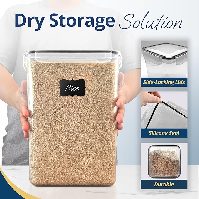 Reli. Airtight Food Storage Containers Stackable 8.5L Flour Sugar (2 Pack)