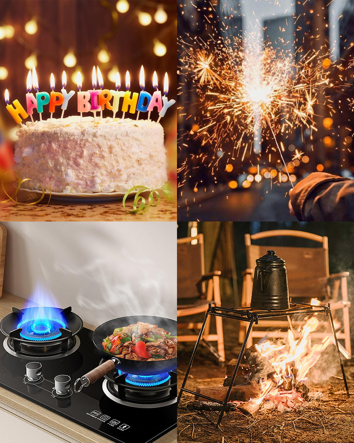 VEHHE Candle Lighter, Electric Rechargeable Arc Lighter with LED Battery Display Long Flexible Neck USB C Lighters for Light Candles Gas Stoves Camping Barbecue