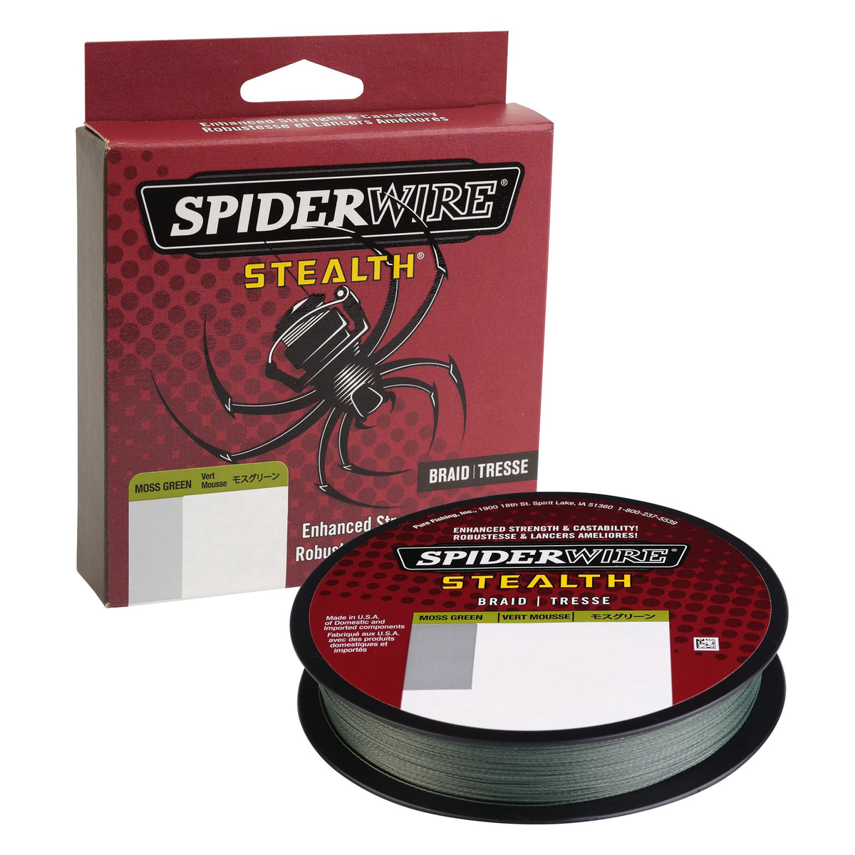 SPIDERWIRE SCS6G-125 Stealth, 125-Yard/6-Pound, Moss Green