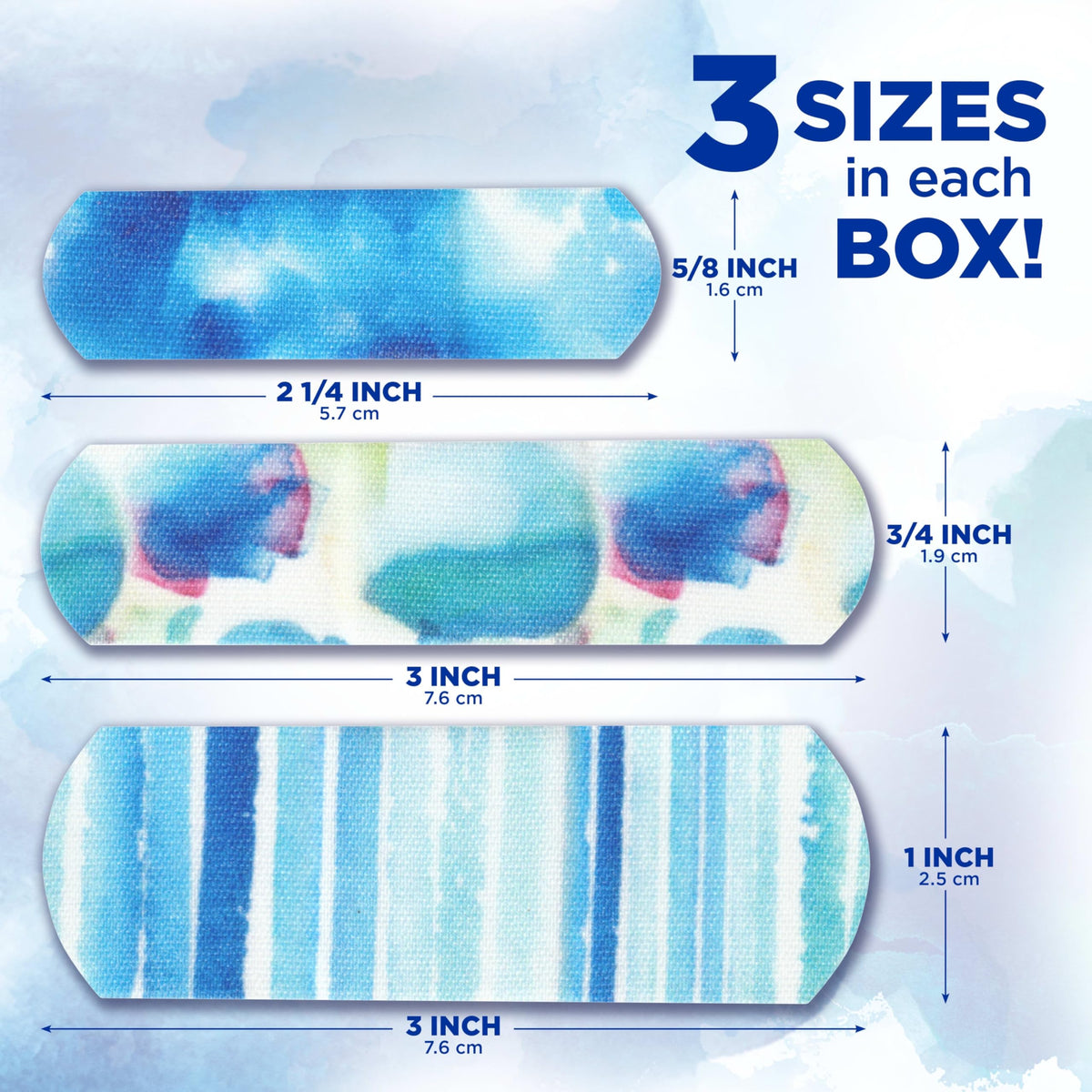 BAND-AID Brand Flexible Fabric Adhesive Bandages, Watercolor Designs, 30 Ct