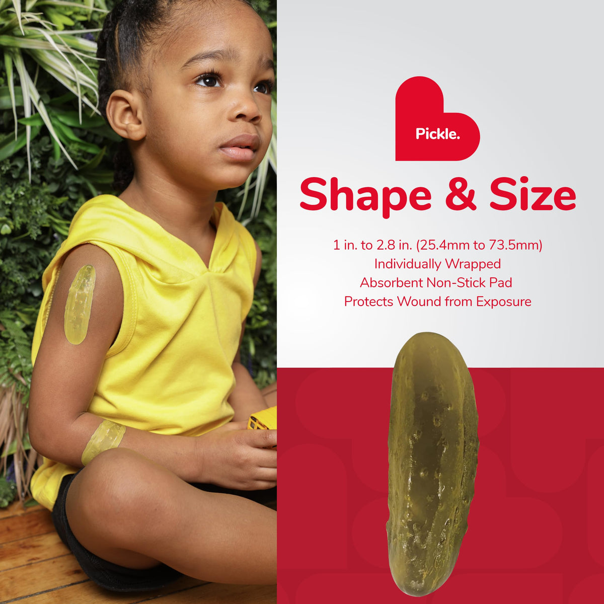 BioSwiss Bandages, Pickle Shaped Self Adhesive Bandage Set, Latex Free, Sterile Wound Care, 24 Count