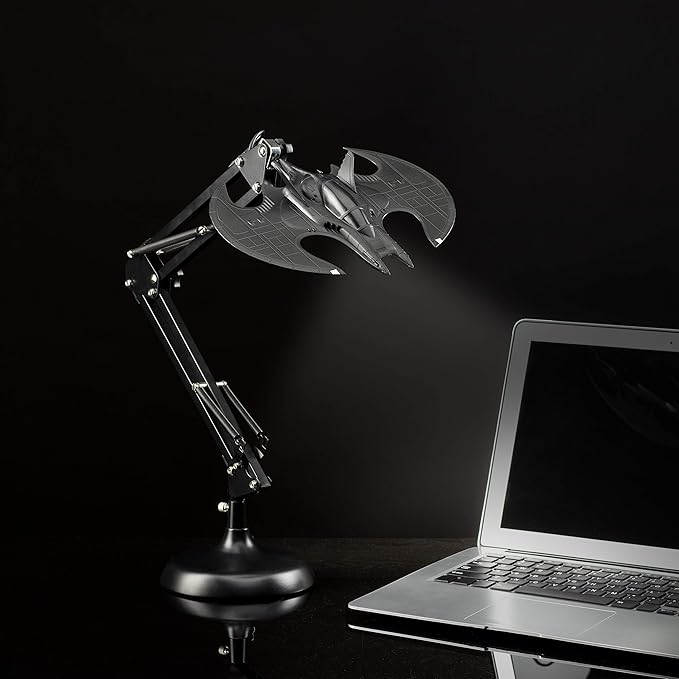 Batman Officially Licensed DC Comics Posable Desk Light USB Powered Lamp with Adjustable Arm Sleek Black Design - Bedrooms, Offices, Gaming Room and Batcaves | Paladone