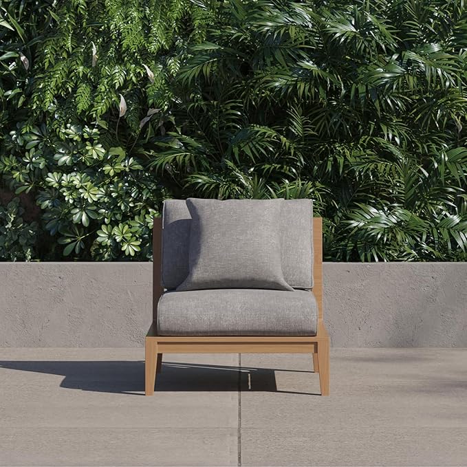 Outer Outdoor Throw Pillow with OuterWeave Performance Fabric, Decorative Outdoor Pillow for Patio & Outdoor Furniture, Includes Machine Washable Pillow Cover and Insert - Dark Pebble Gray, 18"x18"