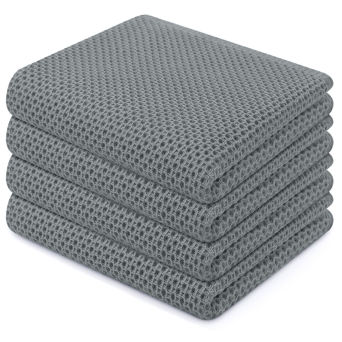 Homaxy 100% Cotton Waffle Weave Kitchen Dish Cloths, Ultra Soft Absorbent Quick Drying Dish Towels, 12 x 12 Inches — 12 x 12 - 12 Pack — 13 X 28 - 4 Pack