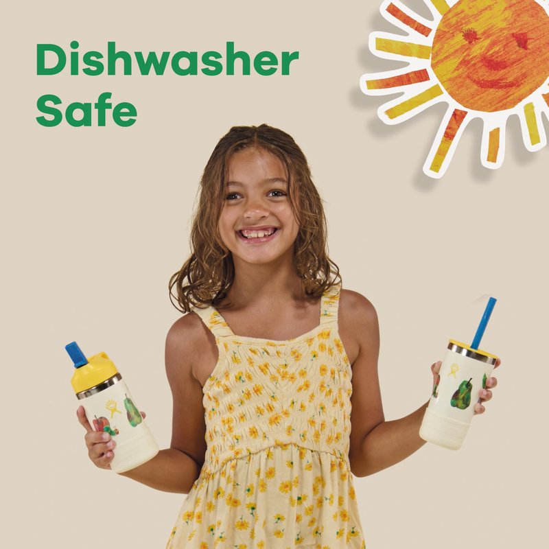 Hydro Flask Kids Water Bottle for School - Stainless Steel and Insulated with Straw Cap - 12 Oz World of Eric Carle™ Fruit