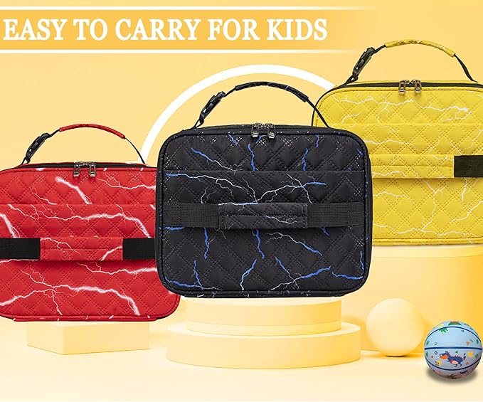 Lunch Box for Kids Boys with Reusable Snack Bag Cute Insulated Lunch Bag for Preschool Kindergardent Elementary Lonchera Para Mujer
