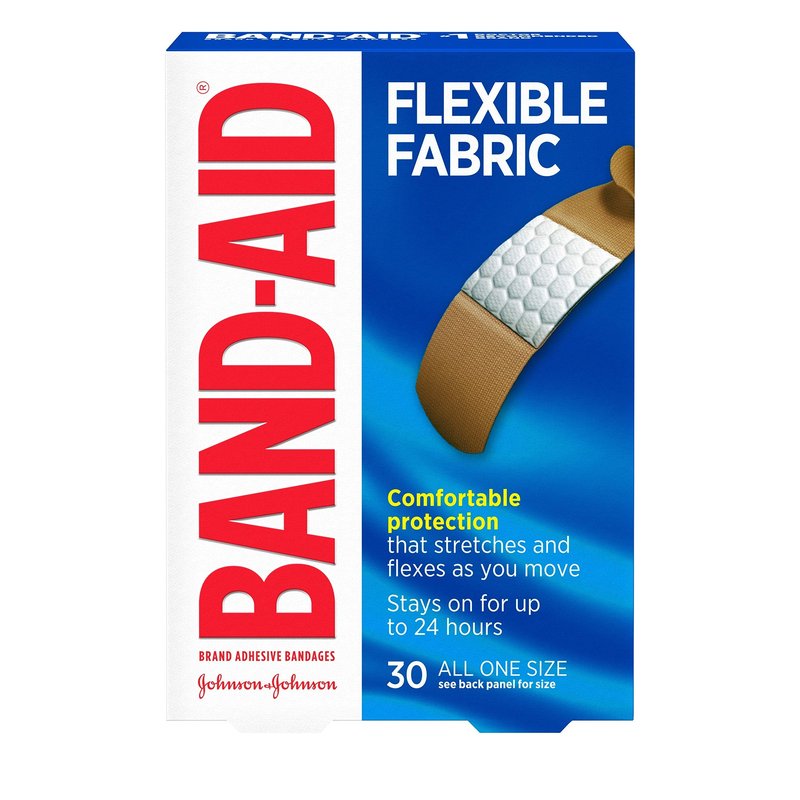 Band-Aid Flexible Fabric Adhesive Bandages All One Size, 30 Count (Pack of 1)