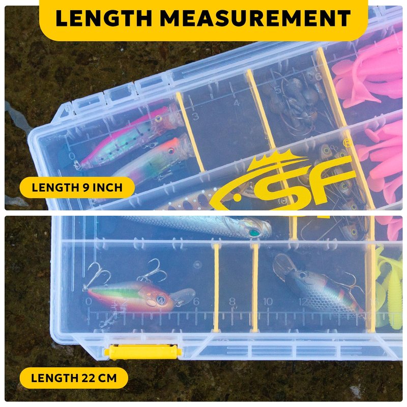 SF Tackle Box 3600 Plastic Tackle Trays Fishing Tackle Box Storage Organizer with Removable Dividers 4 Packs Lure Terminal Storage