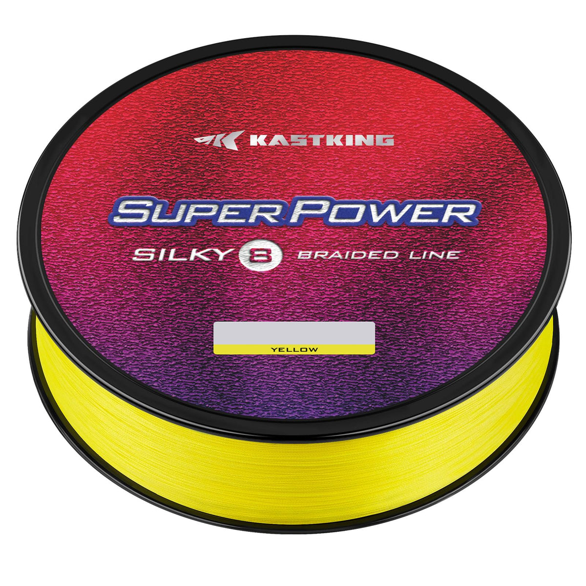 KastKing Superpower Silky8 Braided Fishing Line, Yellow, 8 Strands, 80 LB, 300 Yds
