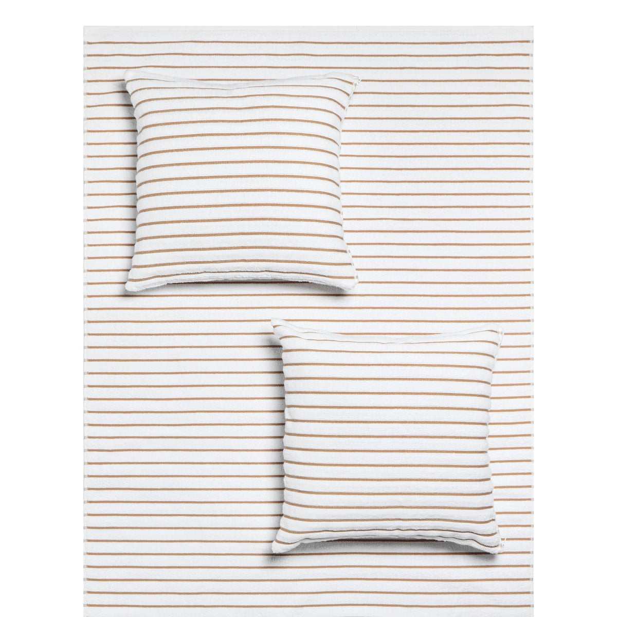 Black & White Brands Brazilian Beach/Pool/Bath Towel - Ultimate Absorbent Luxury XL 36x70 100% Cotton Wave (4 Towels, Tan/Beige Poly Stripe)