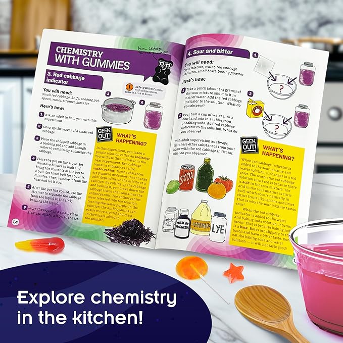 Thames & Kosmos Space Gummy Candy Lab | Tasty Labs STEM Experiment Kit, Make Space-Themed Gummy Pops & Candies, Explore Chemistry in Cooking, Safe to Eat, Made in USA, Food Ingredients Included