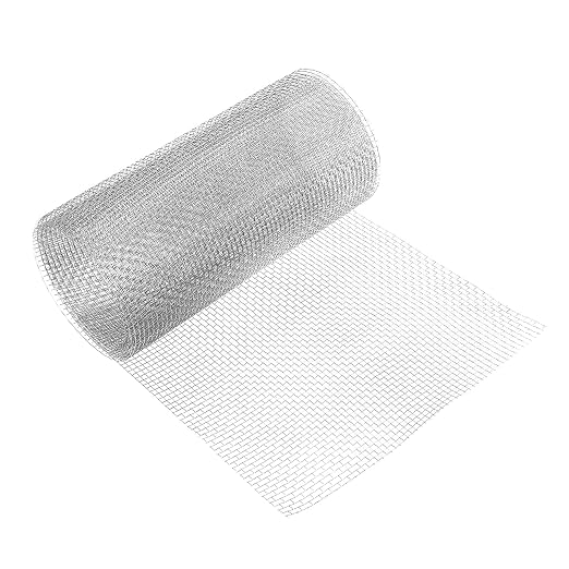 uxcell 5 Mesh 79" x 12" Woven Wire Mesh, 304 Stainless Steel Air Vent Filter