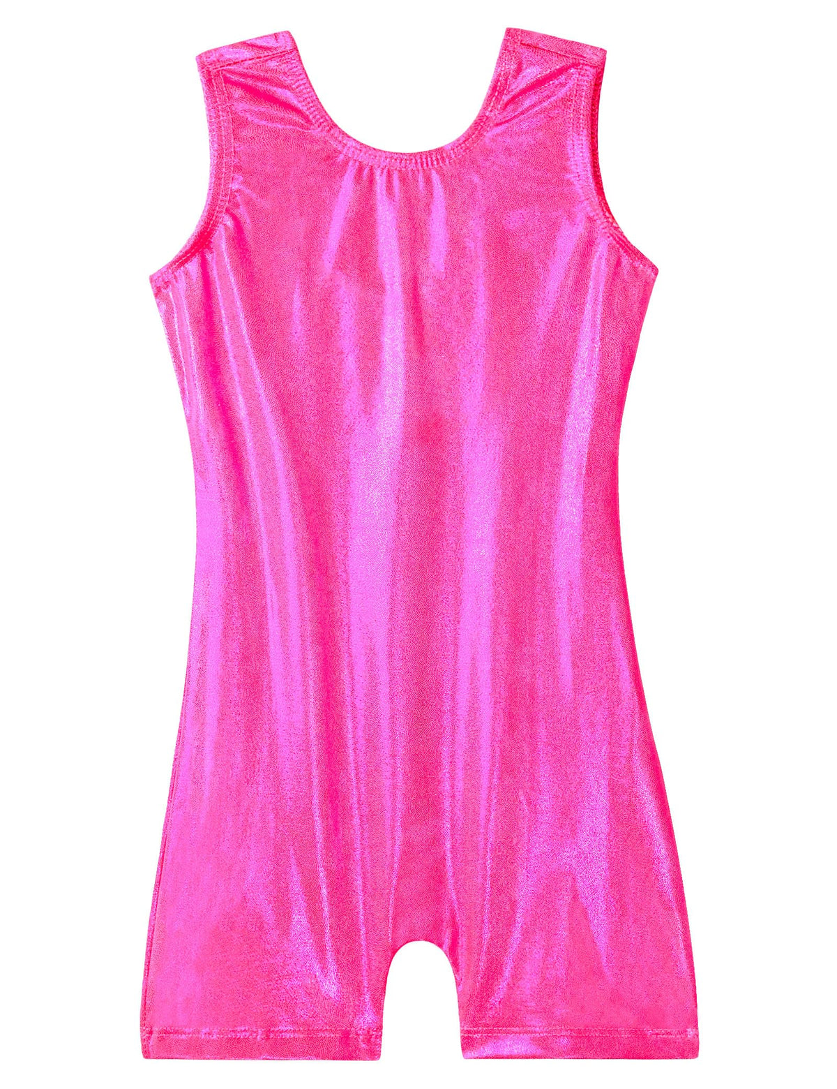 Domusgo Girls Gymnastics Leotard Size 5-6 Years Old Kids Dance Unitard Rose Workout Bodysuits Gym Shiny Tank Activewear