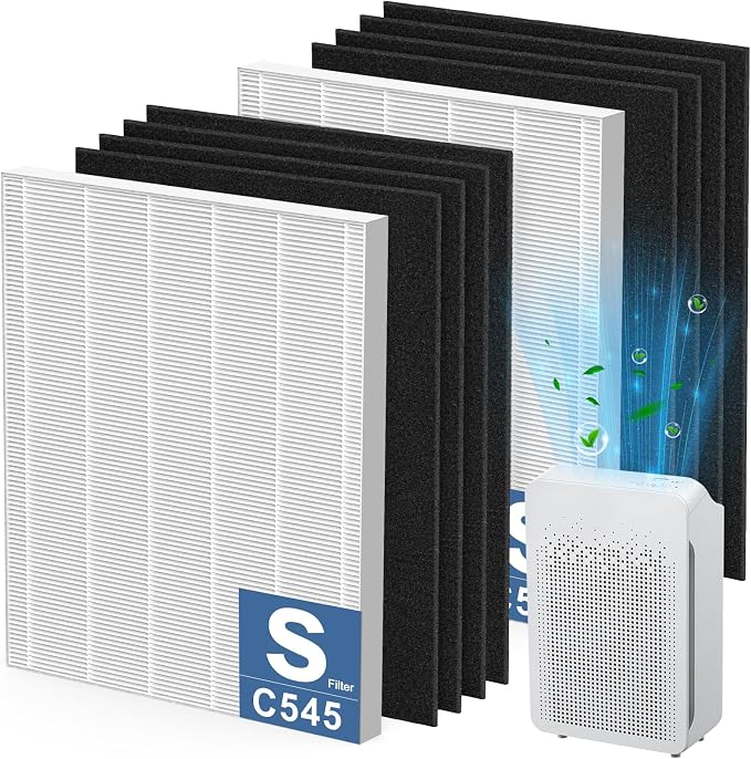 2 Pack C545 HEPA Replacement Filter S Compatible