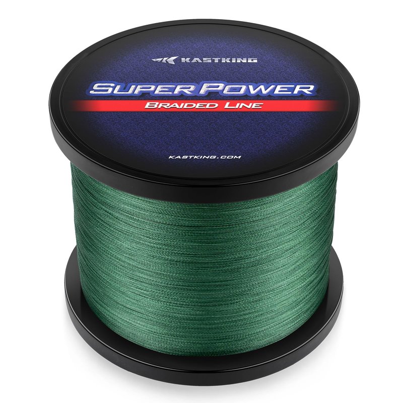 KastKing Superpower Braided Fishing Line, Moss Green, 65 LB, 500+47 Yds(8 Strands)