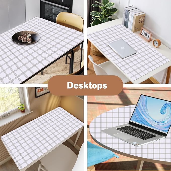 Drawer and Shelf Liner for Kitchen Cabinet: 23.6 in X 30 Ft Non Slip Waterproof Shelf Paper Non Adhesive Refrigerator Liners White Square Easy Liners for Bathroom Cupboard with Knife Tape Measure