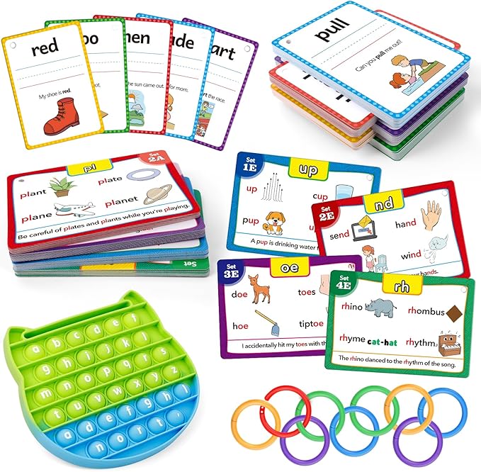 Sight Word Flash Cards Kindergarten, Sight Word Phonics Spelling Games, Preschool First Words Flashcards for Toddlers 3-5 Years, Learning to Read, Site Words Phonics Flash Cards Kindergarten