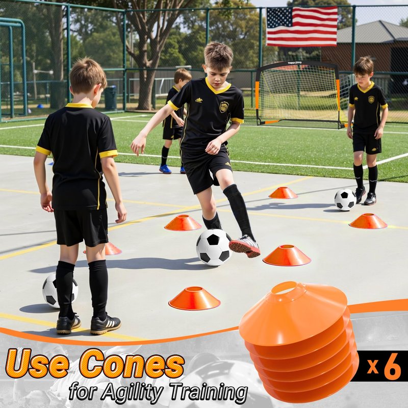 Happy Jump Soccer Goal Soccer Net for Kids Backyard 5x3.6ft, 2 Set
