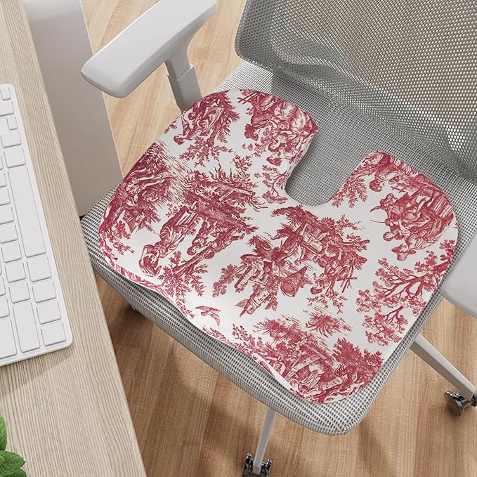 Tailbone Pain Relief Cushion, Memory Foam Seat Cushion for Pressure Relief Coccyx Cushion for Sciatica Pain Ergonomic Seat Cushion for Office Desk Chair