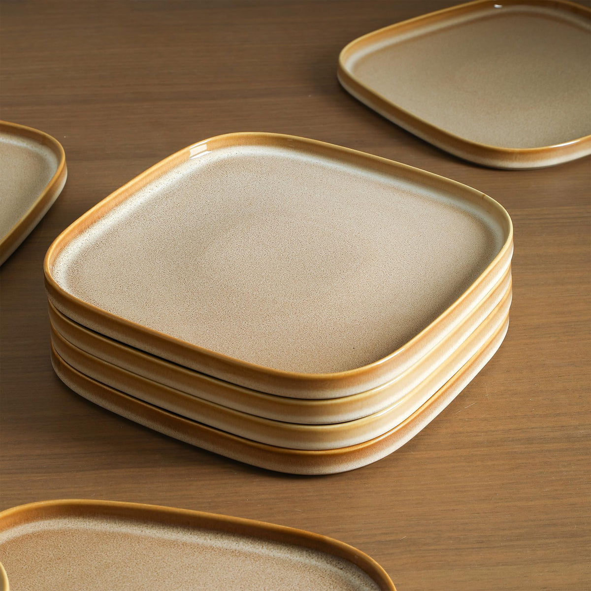 Stone Lain Cairo 12-Piece Dinnerware Stoneware, Plates and Bowls, Microwave and Dishwasher Safe, Includes Dinner and Salad Plates, Cereal Bowls, Dish Set for 4, Grey