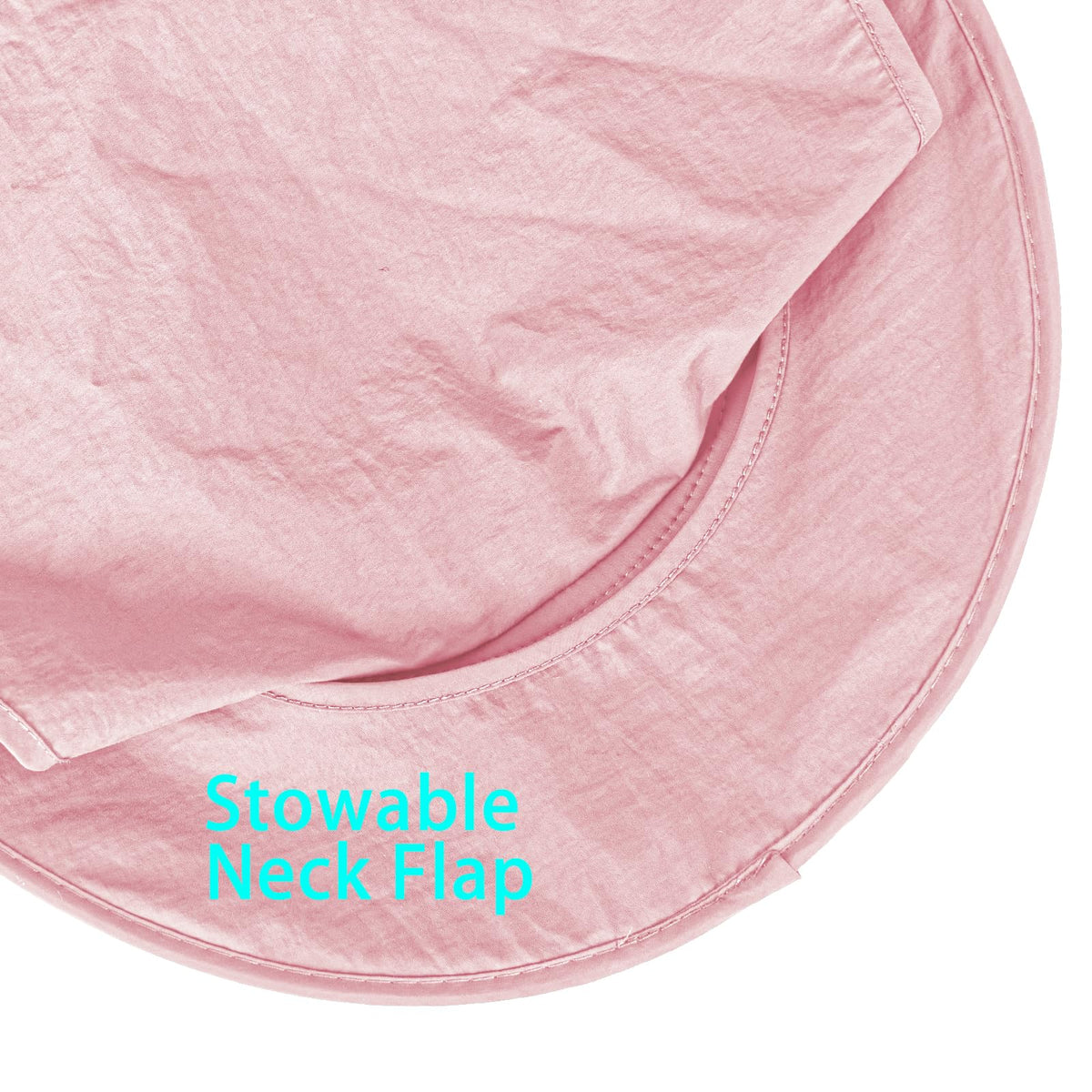 Sun Hats for Men Women Fishing Hat UPF 50+ Breathable Wide Brim Bucket Hats Summer UV Protection Safari Hat with Neck Flap Pink